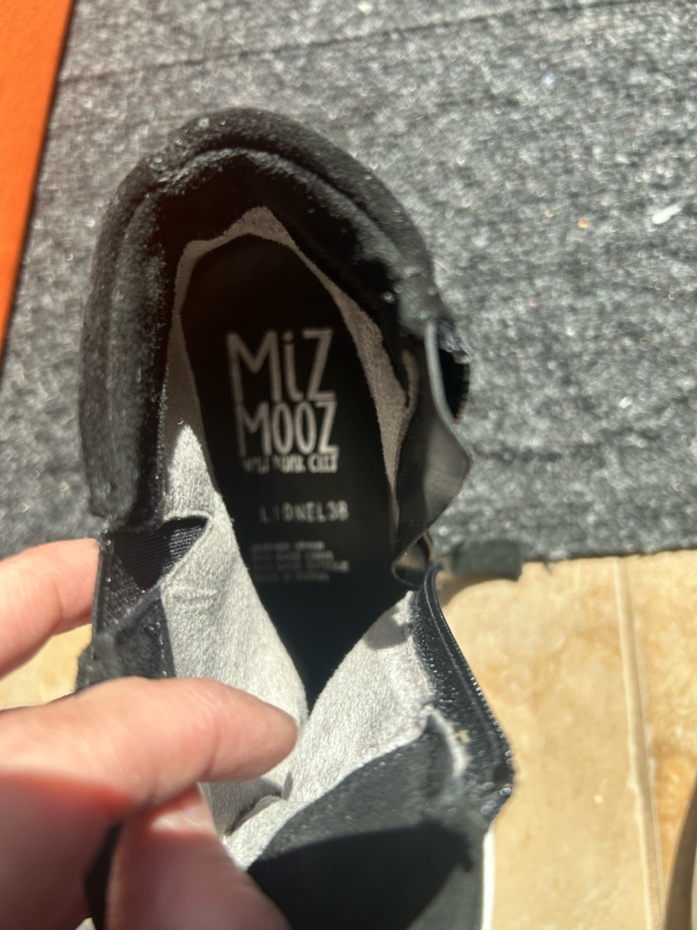 Miz Mooz Black Suede High-Top Sneaker - Picture 3 of 5